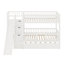 Lit superposé moderne pour enfants, glissière et gigogne d'escalier de rangement pratique-129862398
