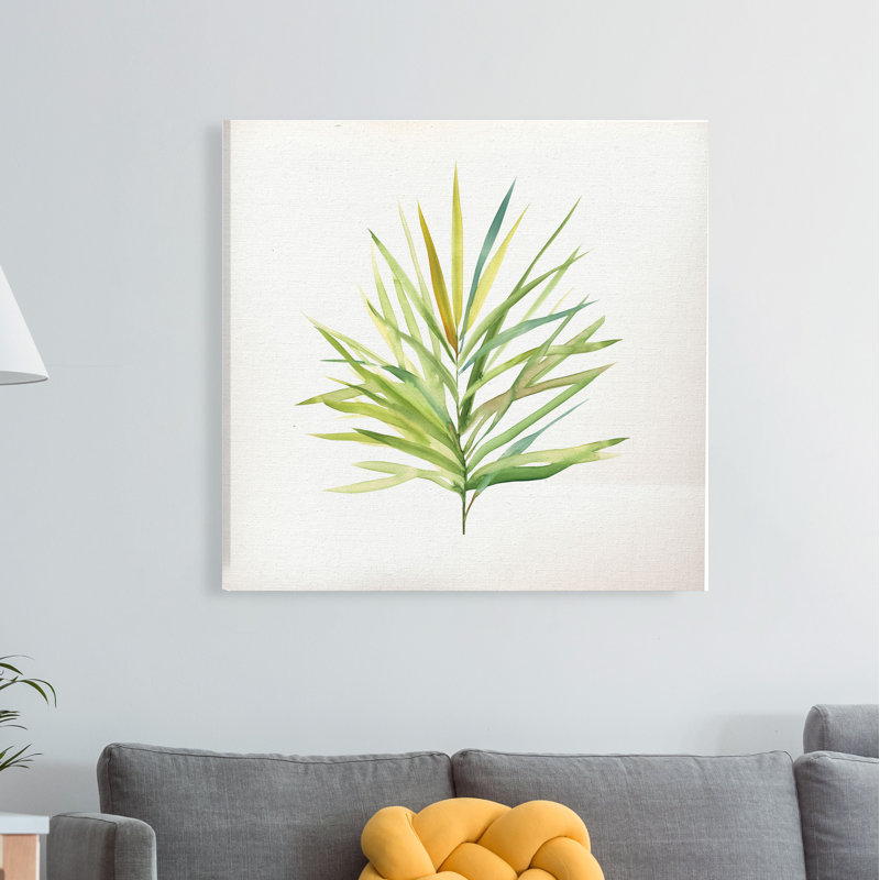 « tropical botanique i », peinture sur toile tendue, H 32 po x l 32 po x P 1,5 po