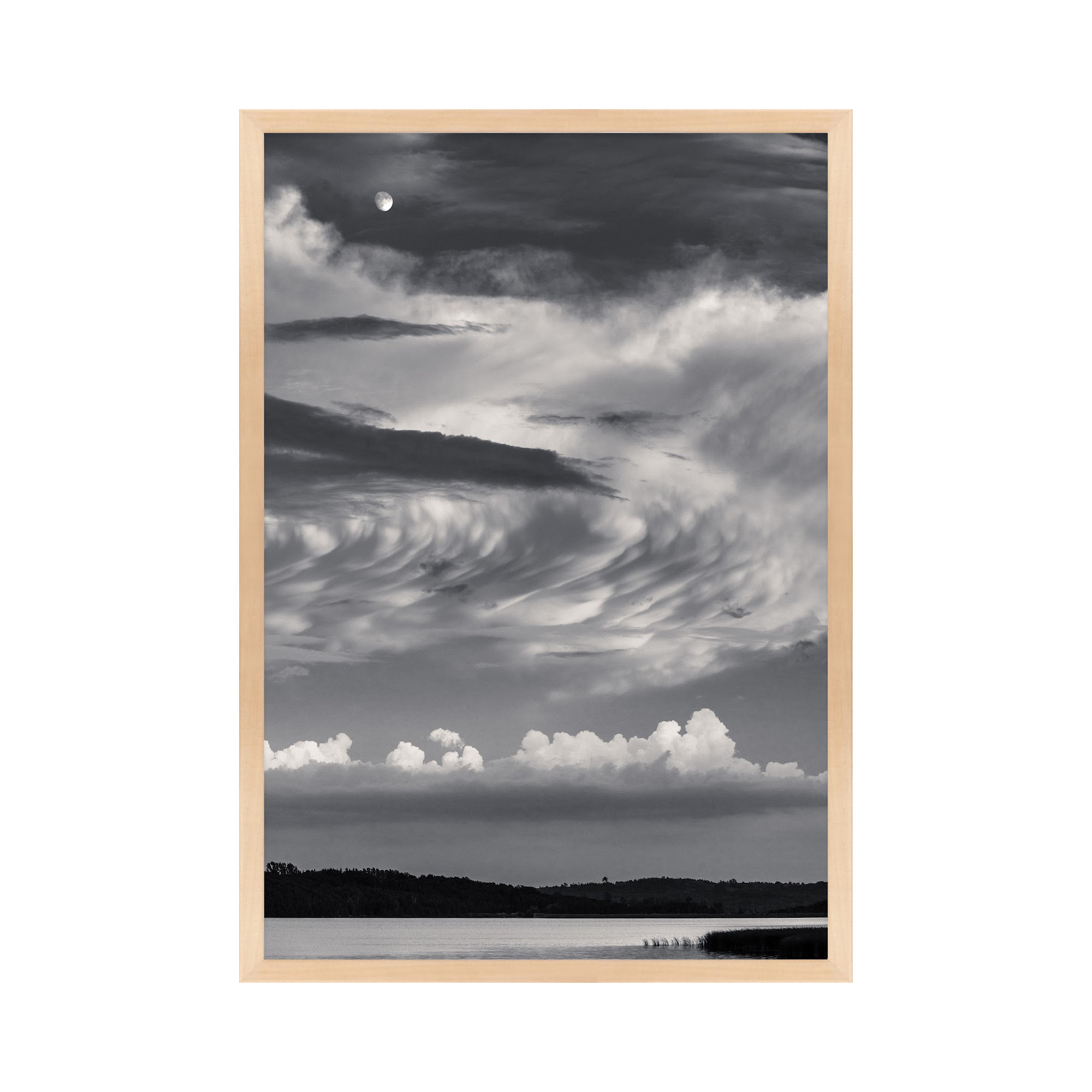 Island Lake Moon by Peter Dušek, Brown, 50" H x 35" W x 1.25" D