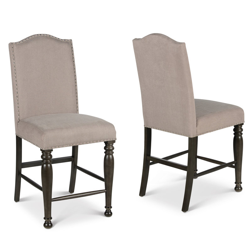 Oakton Upholstered Counter Stool with Solid Wood Frame