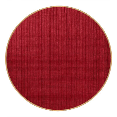 Tapis rouge uni lavable à la machine