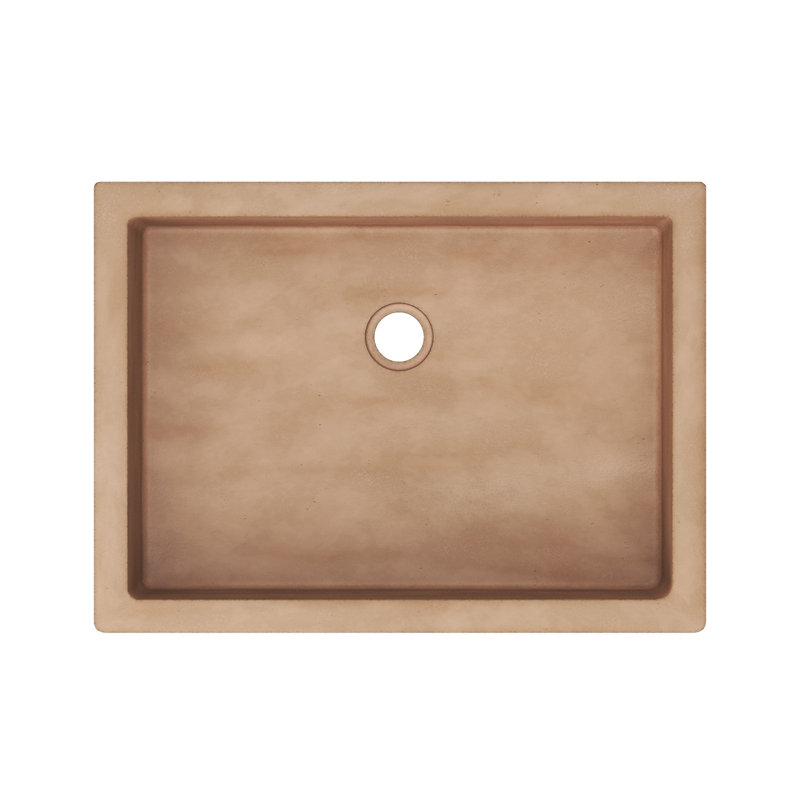 Anacapa 21" Concrete Rectangular Undermount Bathroom Sink, Terracotta