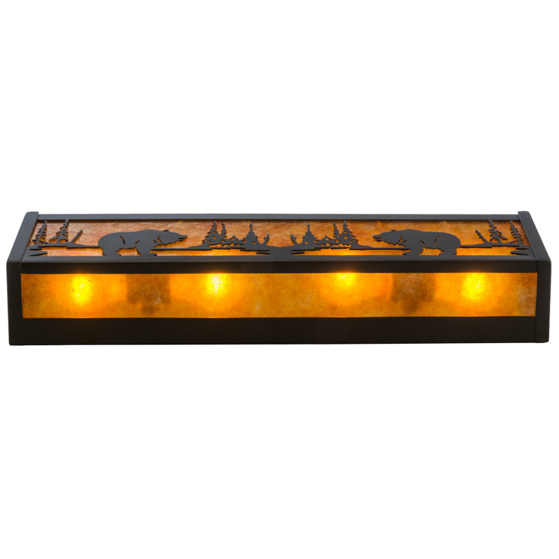 Rustic Lodge 4 - Light Bath Bar, Bronze