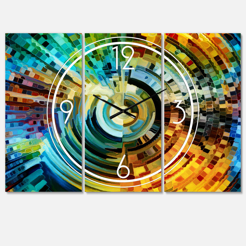 Sentiers du vitrail - Horloge murale moderne