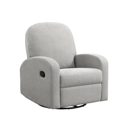 Hallstead 37.4" Wide Upholstered Swivel Rocker Manual Recliner