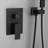 10 Inch Matte Black Shower In Bathroom - Luxury Rain Mixer Wall Mounted With Self-Cleaning Nozzle, Adheres To American Standard Pipe Matches-127377143