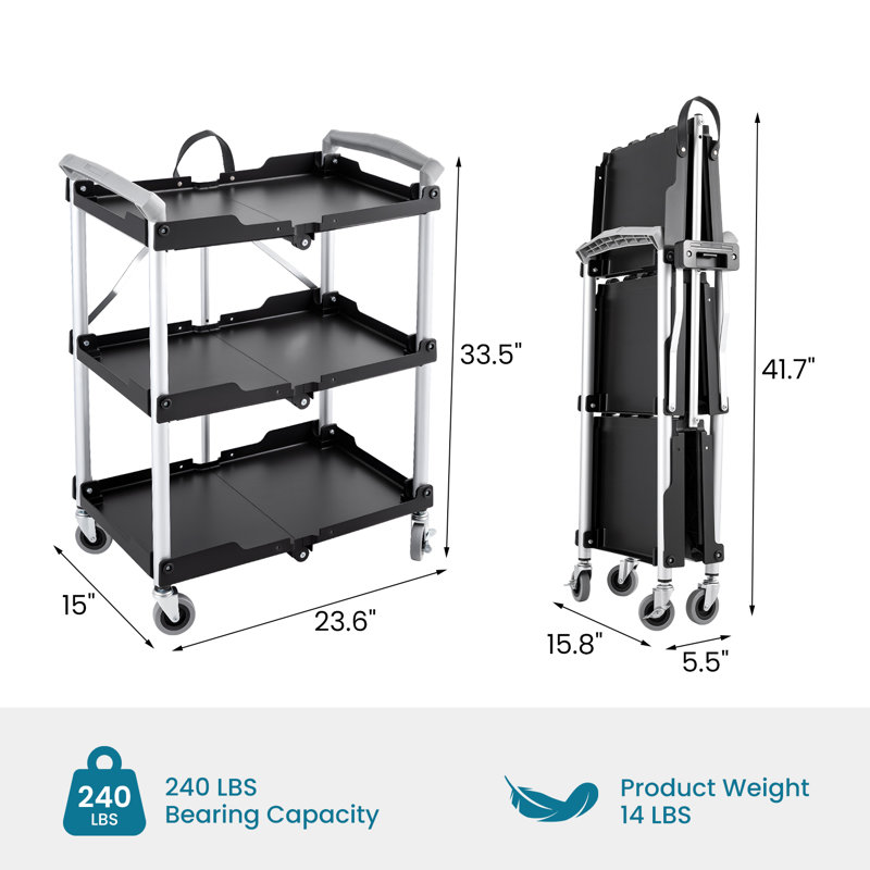 3-tier Collapsible Cart