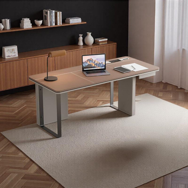 Desk with Hidden Smart Socket Saddle, 29.52" H x 70.86" W x 27.55" D