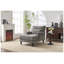 Modern Grey Upholstered Chaise Lounge with Wood Frame