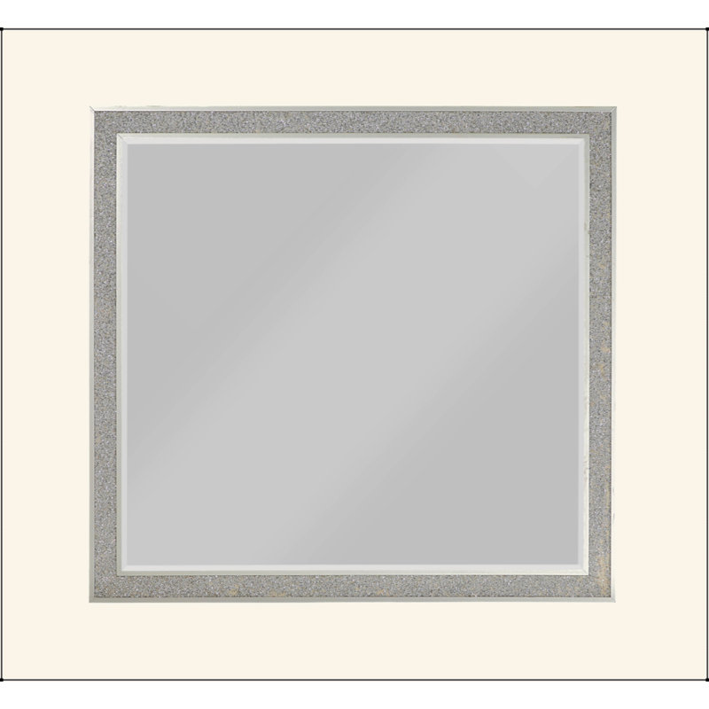 Miroir avec miroir et finition champagne