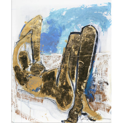 «Bond Girl» par Robert Robinson - peinture sur toile tendue