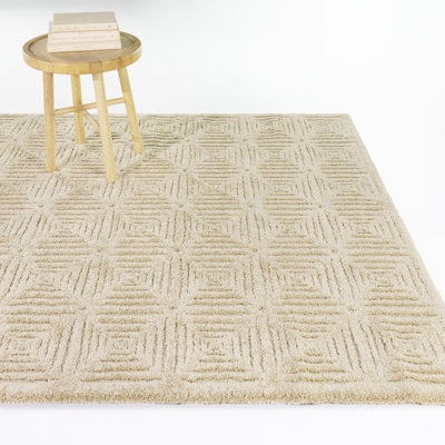 Bolsena Beige Diamond Stripe Area Rug