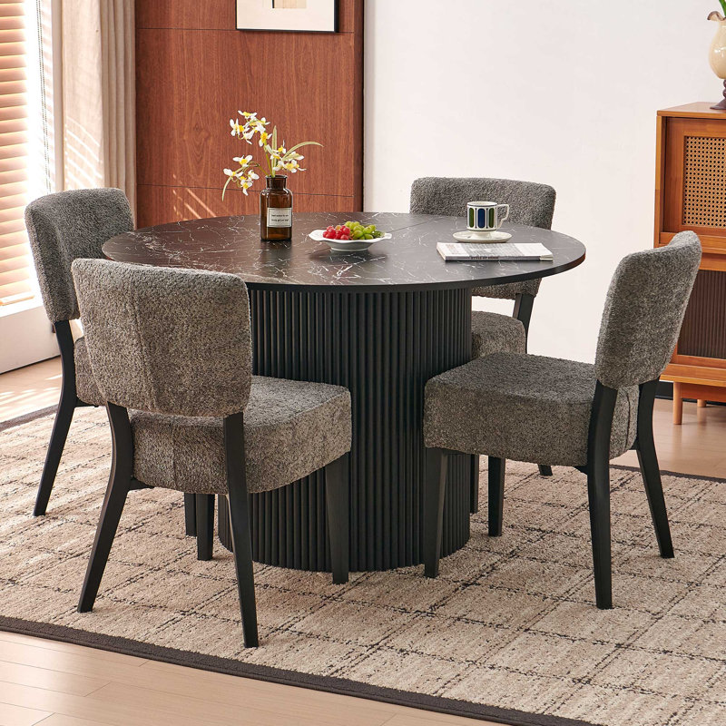 Aarush 5 - Piece Dining Set, Black