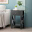 Grey Side Crossed Drawer Nightstand-166754315-148949001