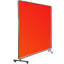 Welding Screen Welding Curtain 3 Panel 6' x 6' Flame Retardant, Frame, Red