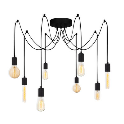 Lustre en métal 8 lumières à hauteur réglable