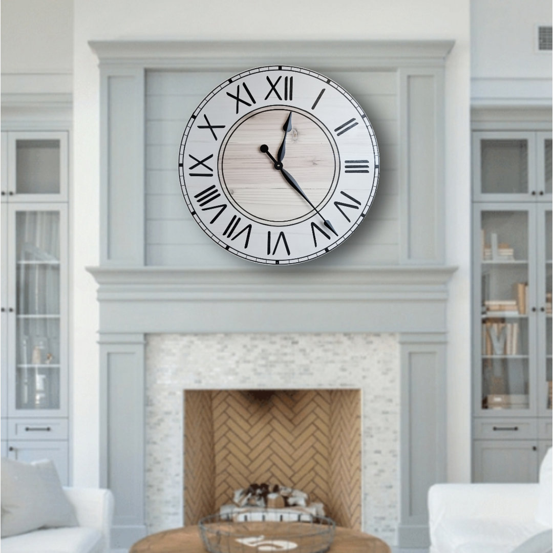 Eliseo Wood Wall Clock Gracie Oaks 