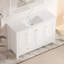 Ensemble de meuble-lavabo avec lavabo en résine, 4 portes à fermeture douce et 2 tiroirs-1315064060
