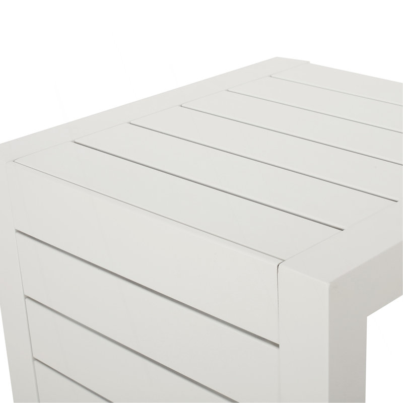 Alu C-Shaped Table White, White