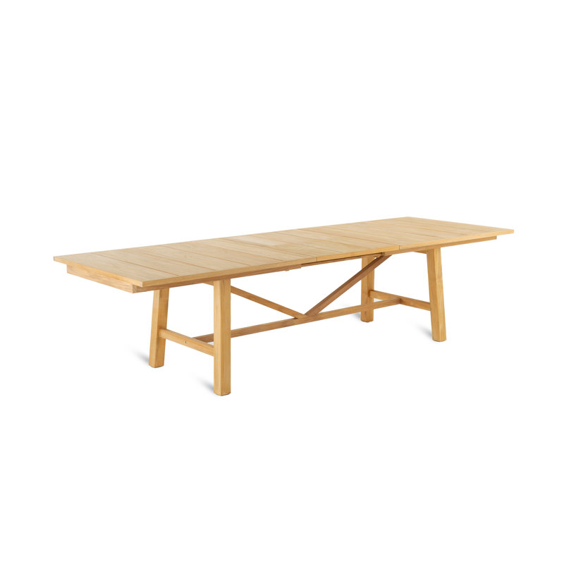 Synthesis Rectangular Teak Extendable Outdoor Dining Table , 90.55'' in. W 39.37'' in. D