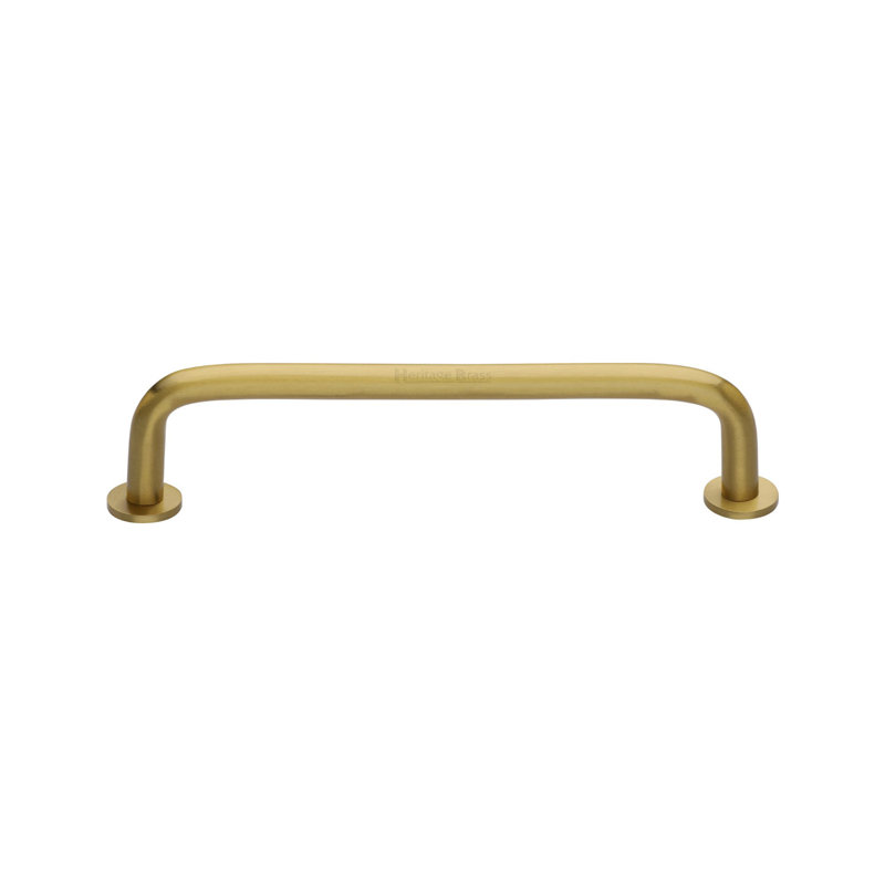 Heritage Brass Heritage Cabinet Pull Wire Design with Rose, 136cm L x 8cm W, Satin Brass