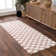 Atiran Checkered Shag Pink Area Rug