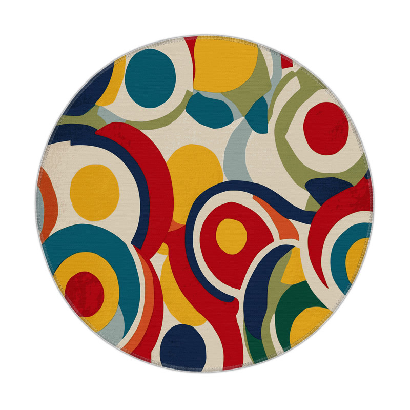 Dandy Flex Indoor And Outdoor Area Rug, Round 5'
