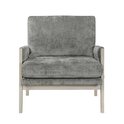 Chenille Upholstered Arm Chair with 4 Legs