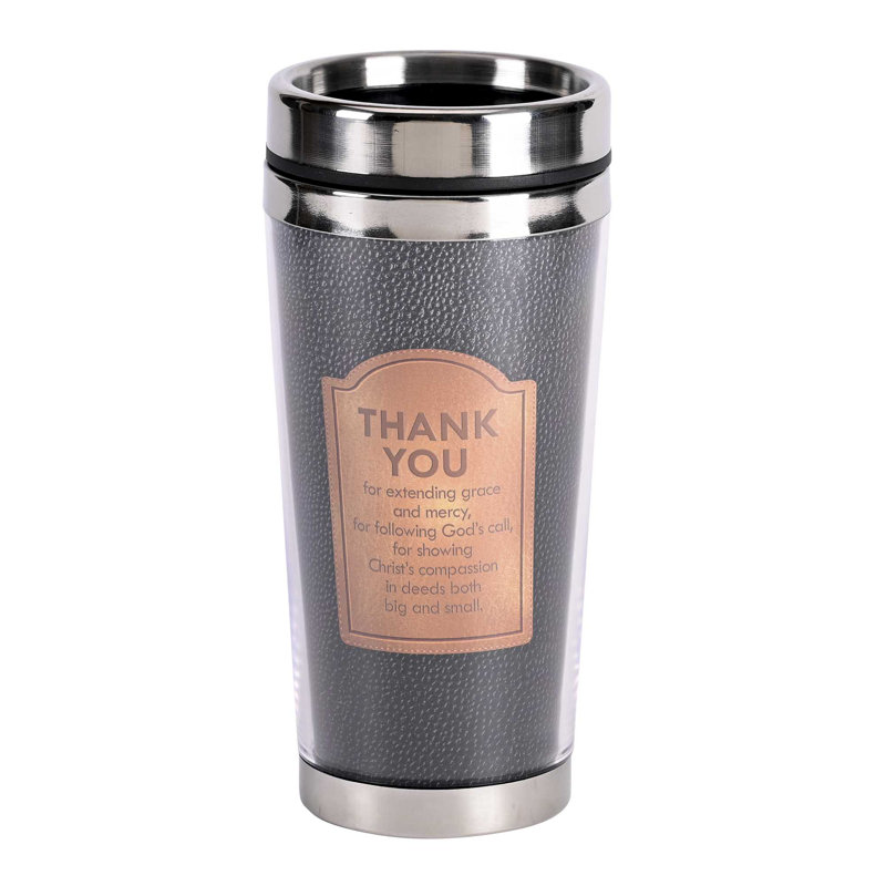 16 oz. Tasse de voyage à double paroi en acier inoxydable