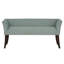 Banc d'appoint rembourré bleu sarcelle avec mousse haute densité, passepoil et accoudoirs évasés-1843022815