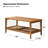 Wimberly 40"W Mid-Century Modern Coffee Table With Rattan Bottom Storage Shelf-723174717