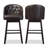 Upholstered Counter Stool with Solid Wood Frame-20238975