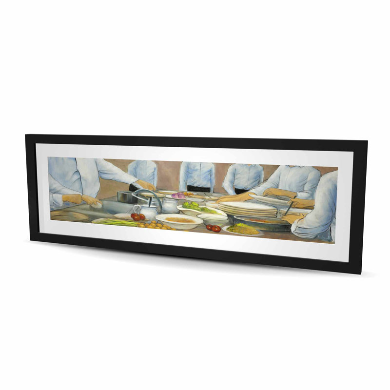 Cook Chefs at Work - Figurative Man Framed Print for Decor