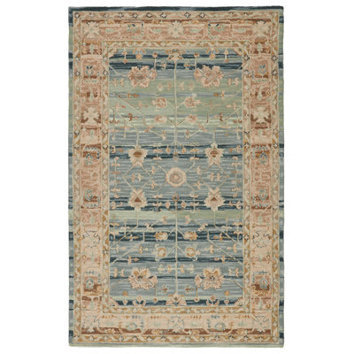 Corla Blue Hand-Tufted Wool Oriental Rug