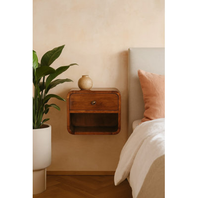 Cuzzocrea 11.81'' W Solid Wood Nightstand