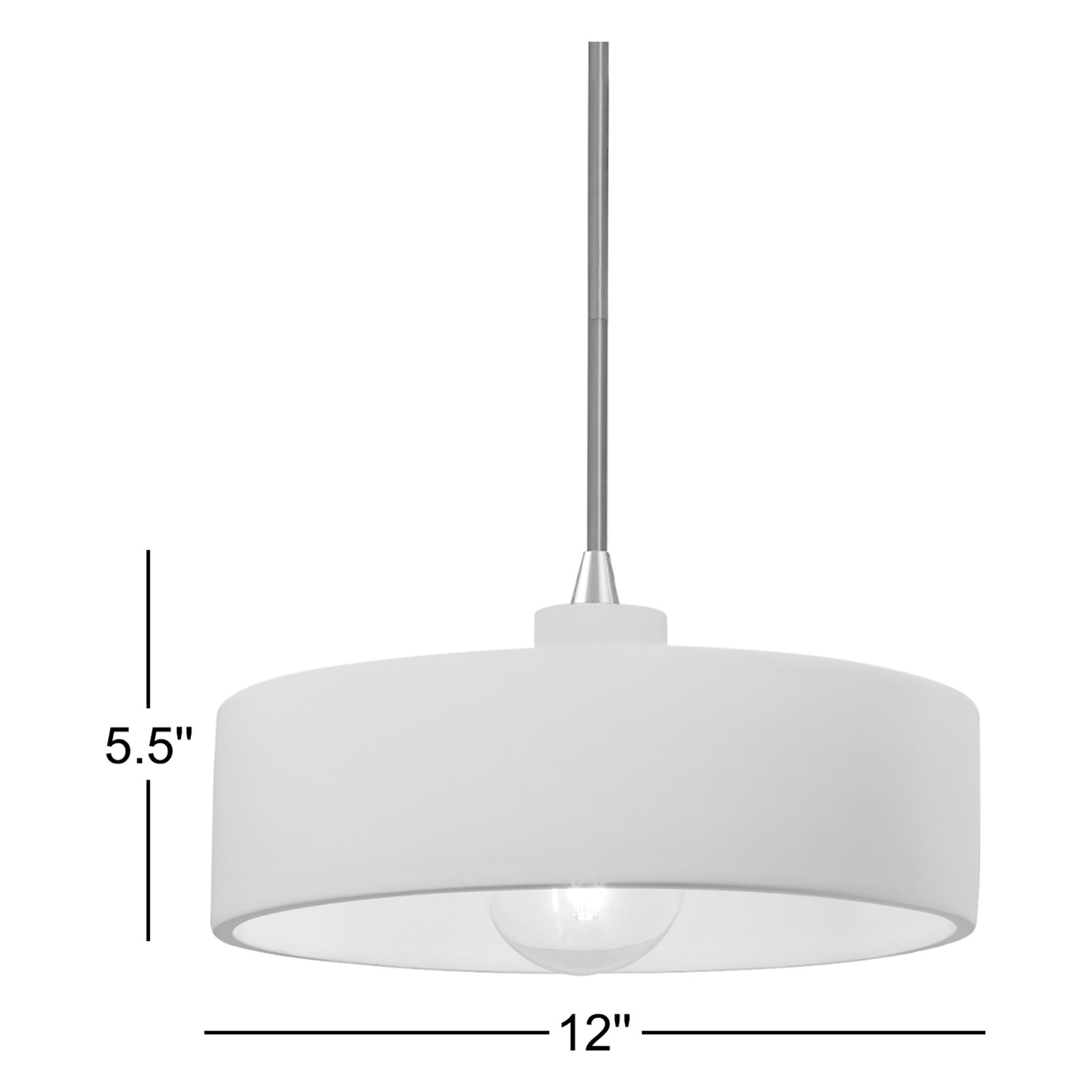 Colgate Single Light Ceramic Dimmable Pendant, Antique Brass, Reflecting Pool