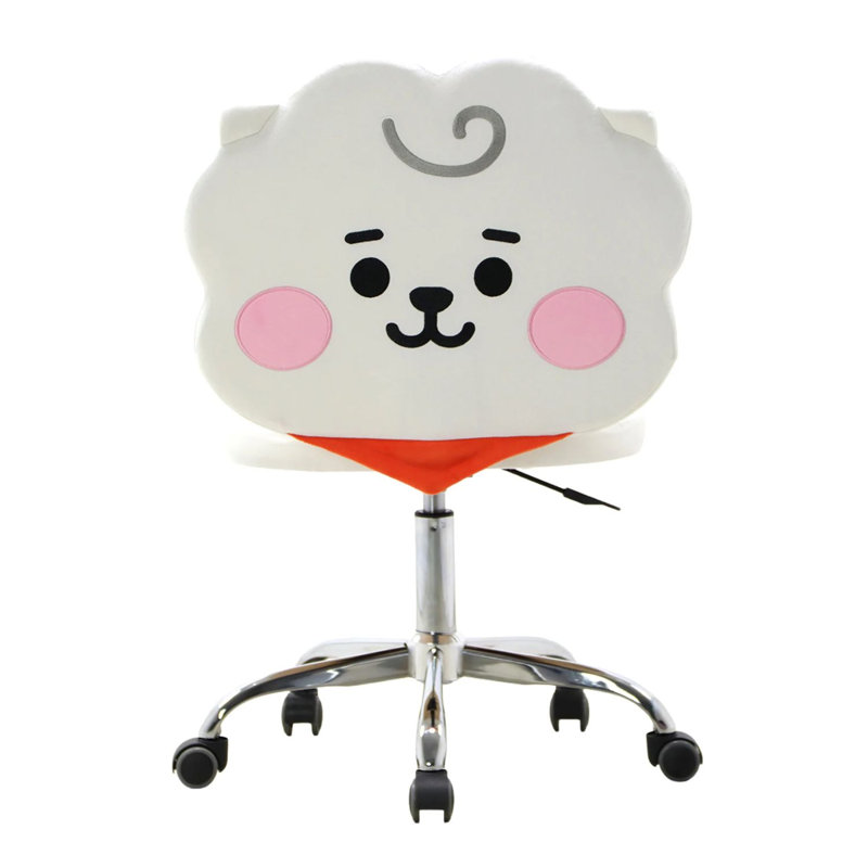 Fauteuil de coiffeuse rotatif Impressions Vanity BT21 avec tissu en velours ultra doux et rotation à 360 degrés