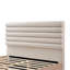 Structure de lit grand en bois avec tête de lit tapissier en tissu Boucle