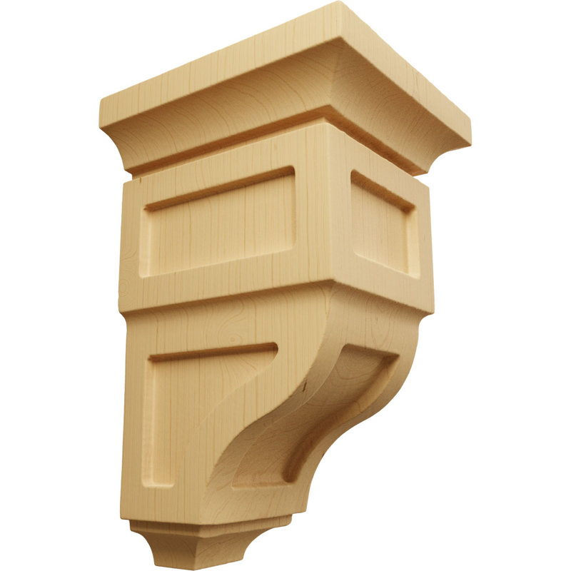 6'' H x 3.5'' W x 3.75'' D Wood Bracket / Corbel, Aulne