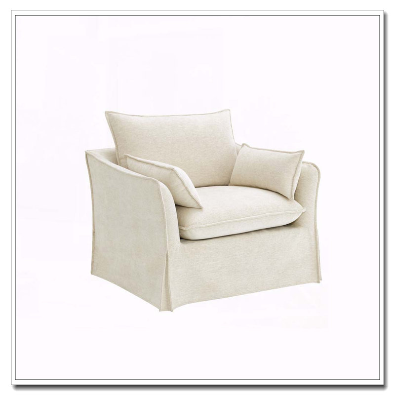 Chaise en lin Shane avec 2 coussins