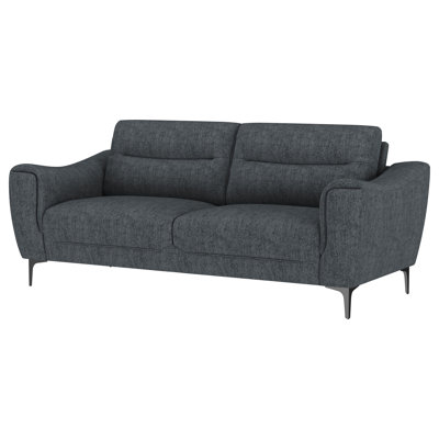 Okeshi Upholstered Sloped Track Arm Sofa Charcoal