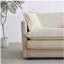 Canapé double en velours avec repose-pieds, canapé double en forme de L avec repose-pieds, causeuse pour petit appartement avec repose-pieds, velours beige