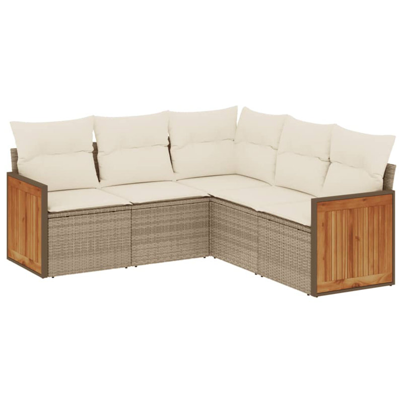  Ensemble de canapé de jardin beige
