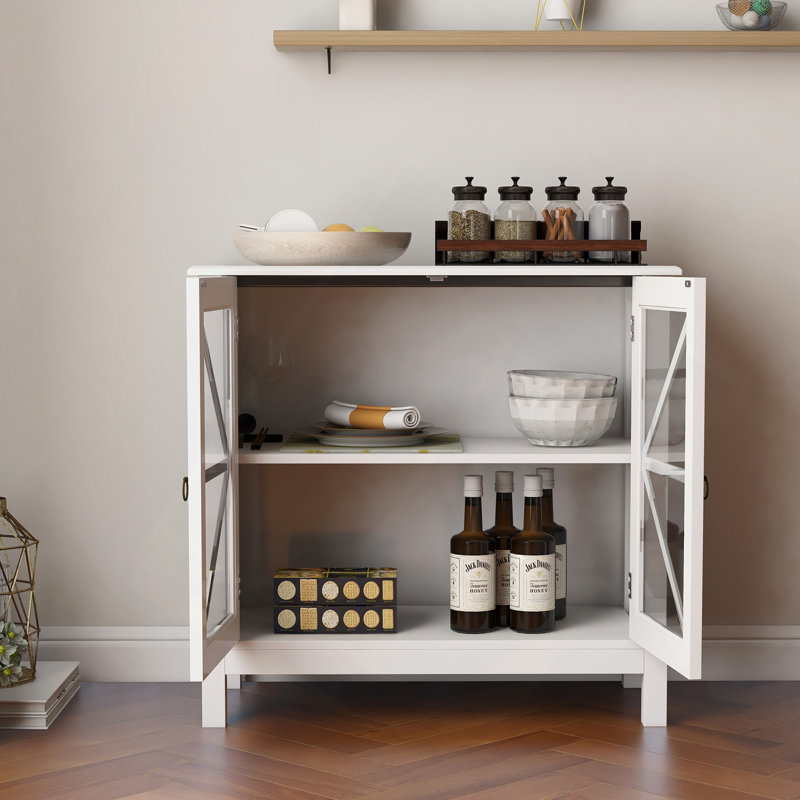 Armoire de cuisine avec portes doubles en verre