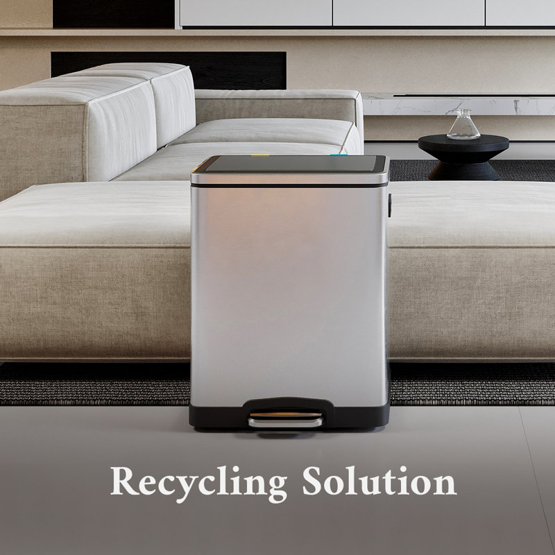 Totti Steel Step On Kitchen Trash Can - 8 Gallons