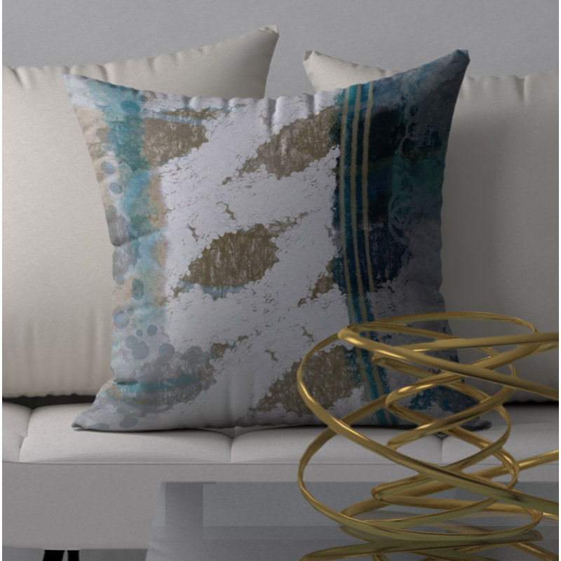 Abstract Reversible Throw Pillow, 20" x 20"