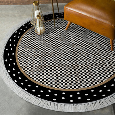 Tapis noir / gris Celya