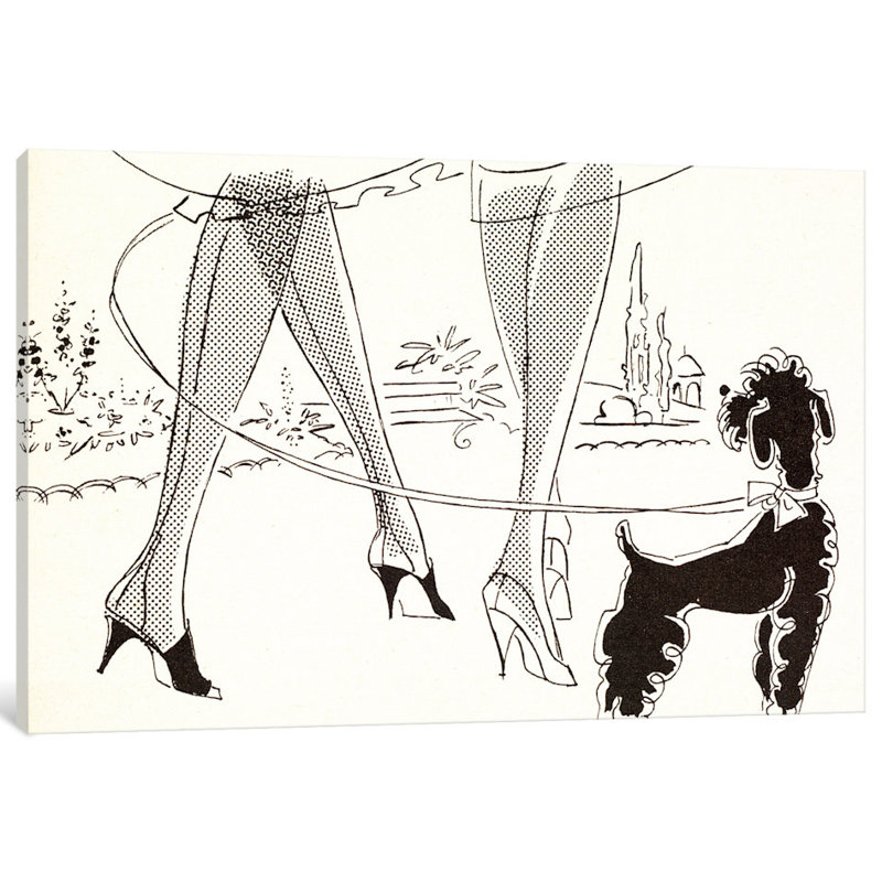 «Stockings and A Poodle», impression sur toile, H 18 po x l 26 po x P 1,5 po