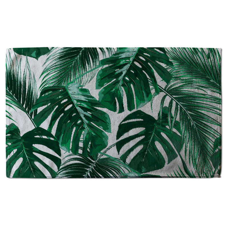 Cotton Floral Waffle Tea Towel Kitchen Towel