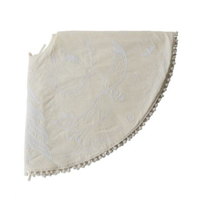 Embroidered Cotton Tree Skirt